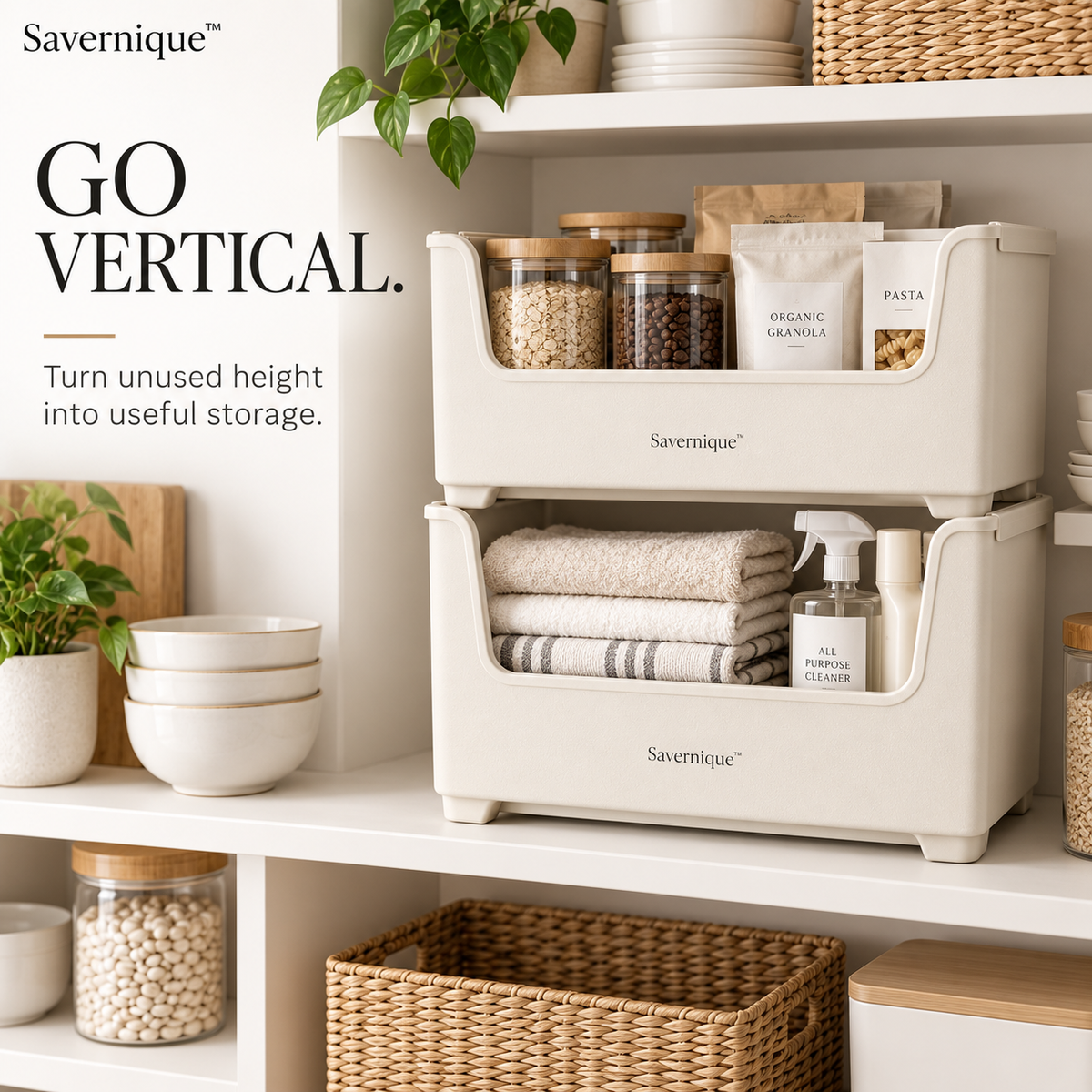 Savernique™ Stackable Storage Bin