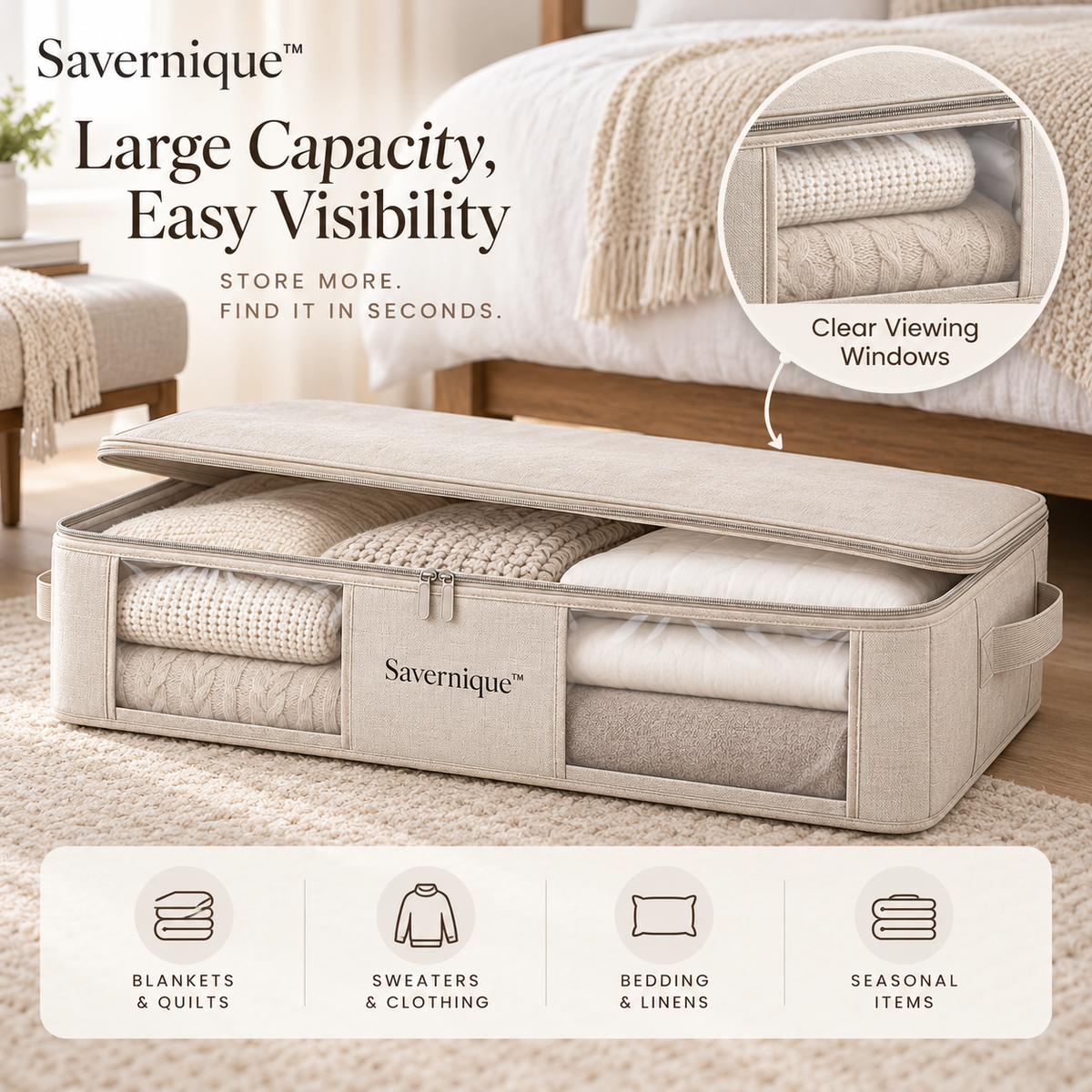 Savernique™ Underbed Storage Bag