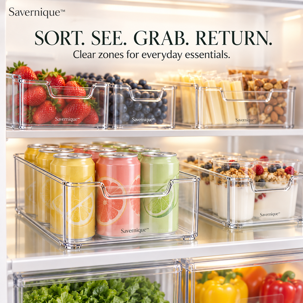 Savernique™ Fridge Organizer Bin