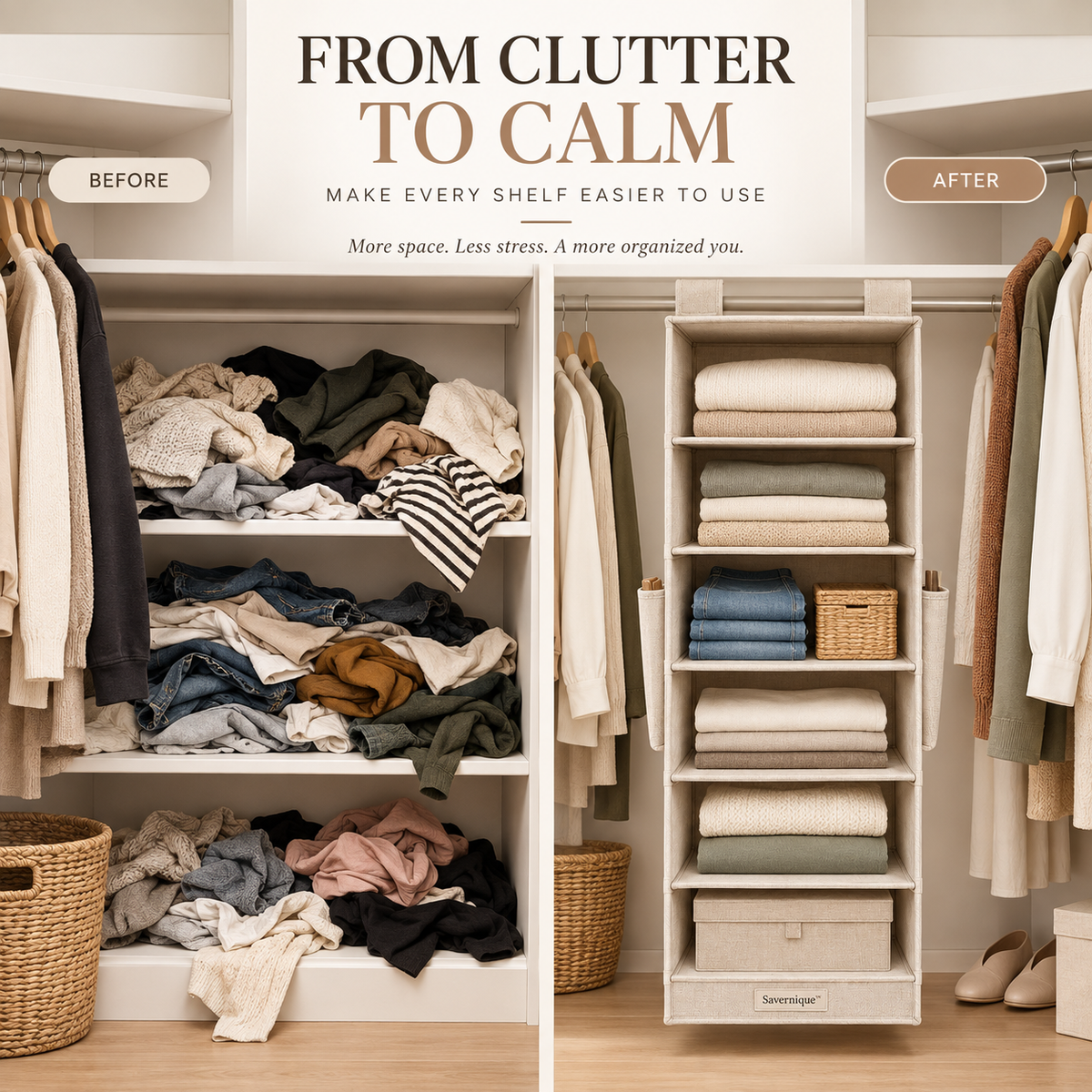 Savernique™ Hanging Closet Organizer